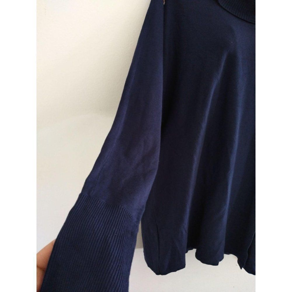 JM Collection Turtle Neck Laced Collar Sweater - Picture 4 of 5